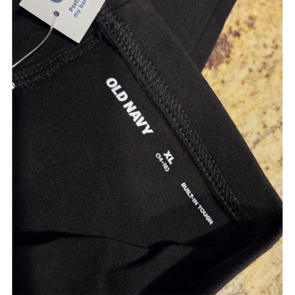 Lot of 2 Old Navy Built In Tough Gray Lattice Hem Leggings Youth Girls XL New - Picture 3 of 11